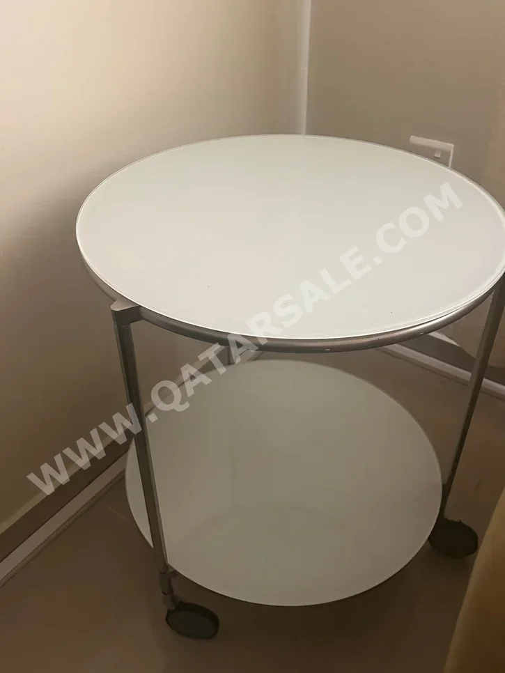 الطاولات والخزائن الجانبية طاولة كونسول  - جلوبال ارت  - أبيض