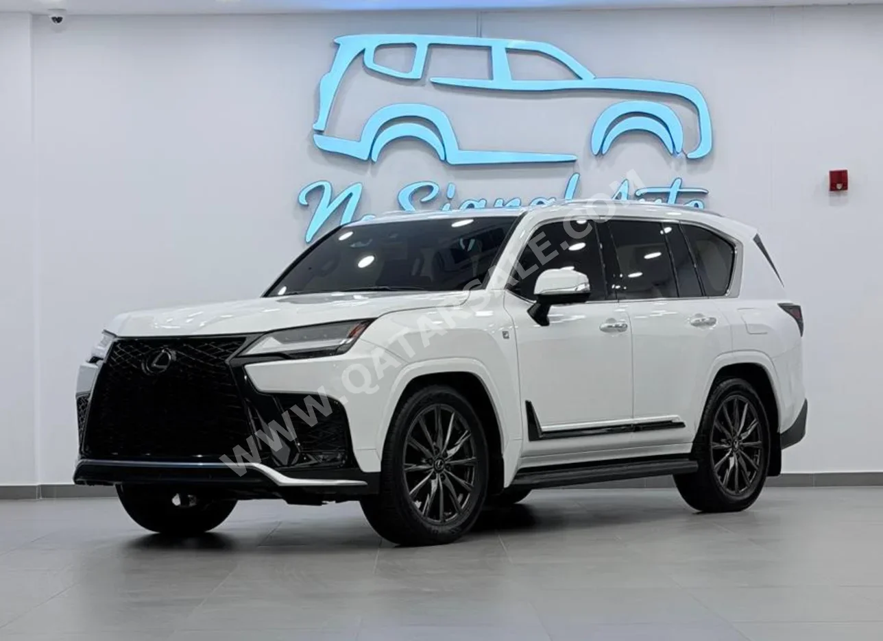 Lexus LX 600 F Sport 2023 Automatic 10,000 Km 6 Cylinder Four Wheel Drive (4WD) SUV White
