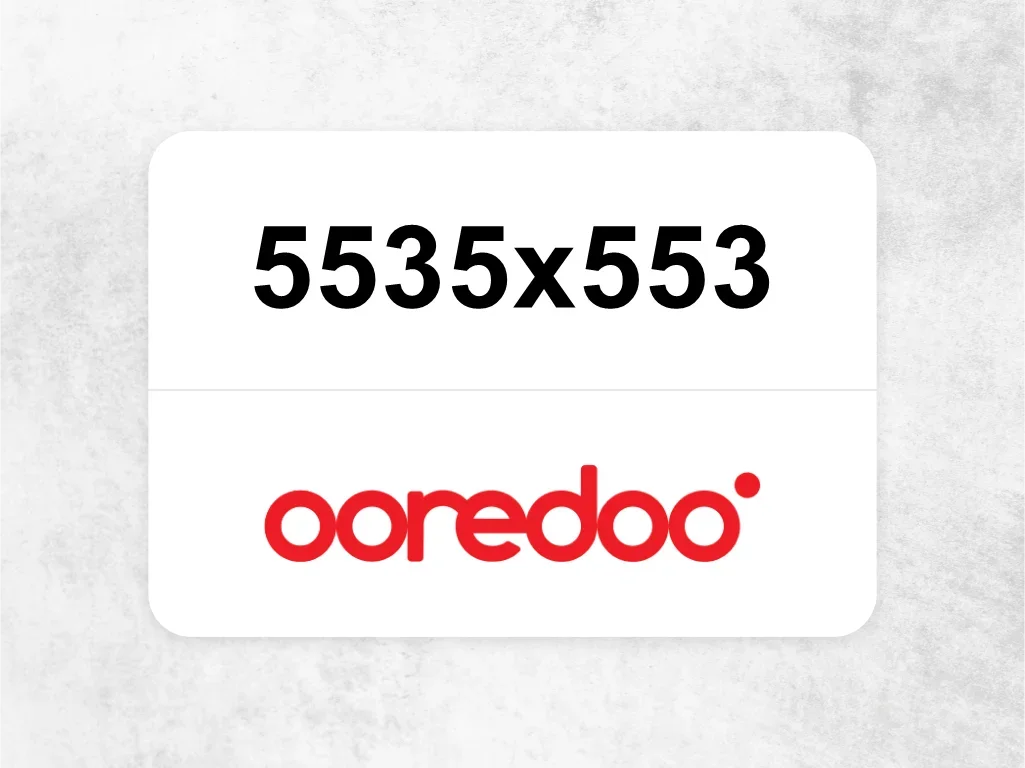 Ooredoo Mobile Phone  ‏5535x553