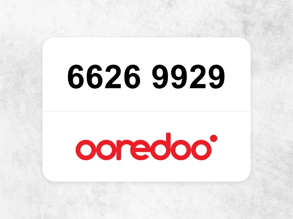 Ooredoo Mobile Phone  6626 9929