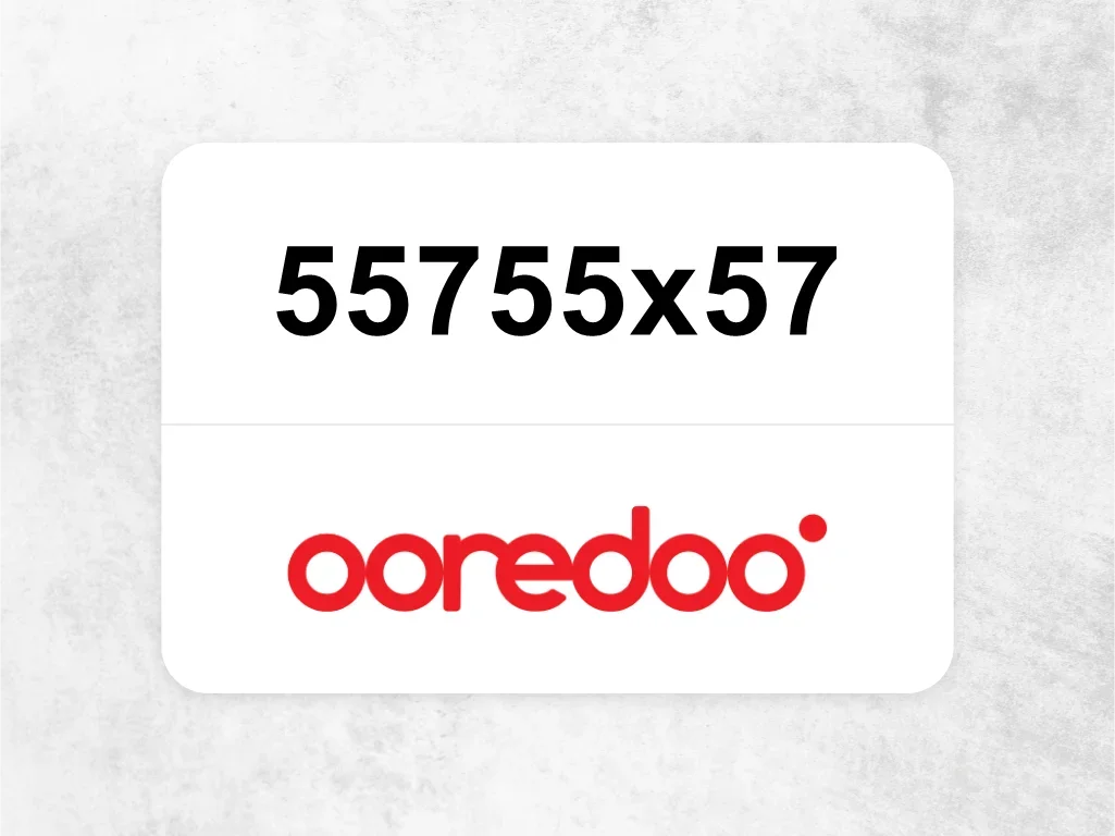 Ooredoo Mobile Phone  ‏55755x57