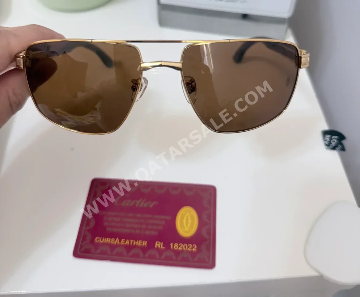 نظارة شمسية  بنى  بيضوي  رجالي