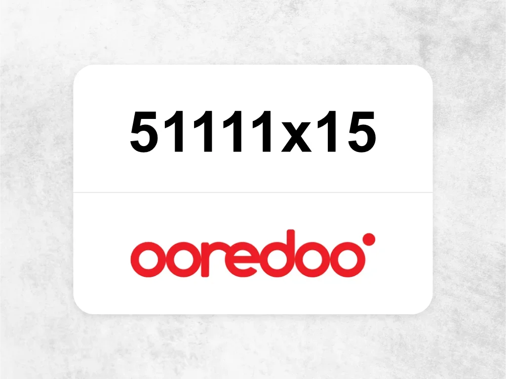 Ooredoo Mobile Phone 51111x15