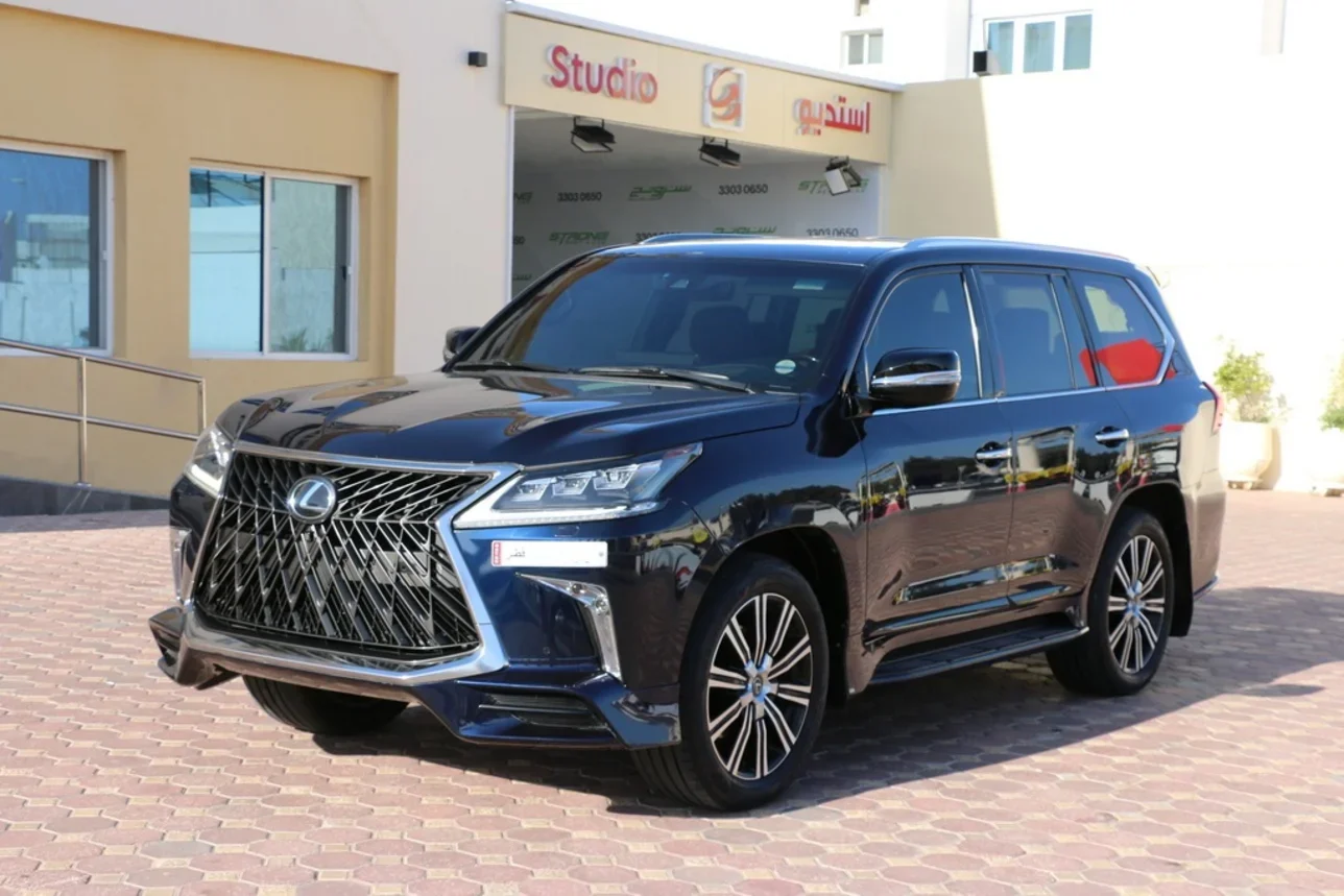 لكزس ال اكس 570 2018 اوتوماتيك 151,000 كم 8 سلندر دفع رباعي اس يو في أزرق غامق