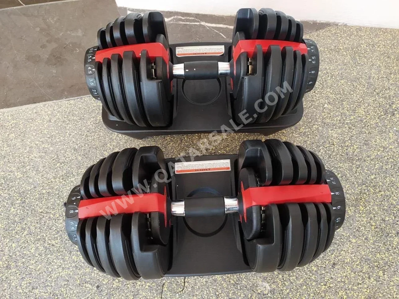 أثقال - دامبل قابل للتعديل - مستدير - أسود