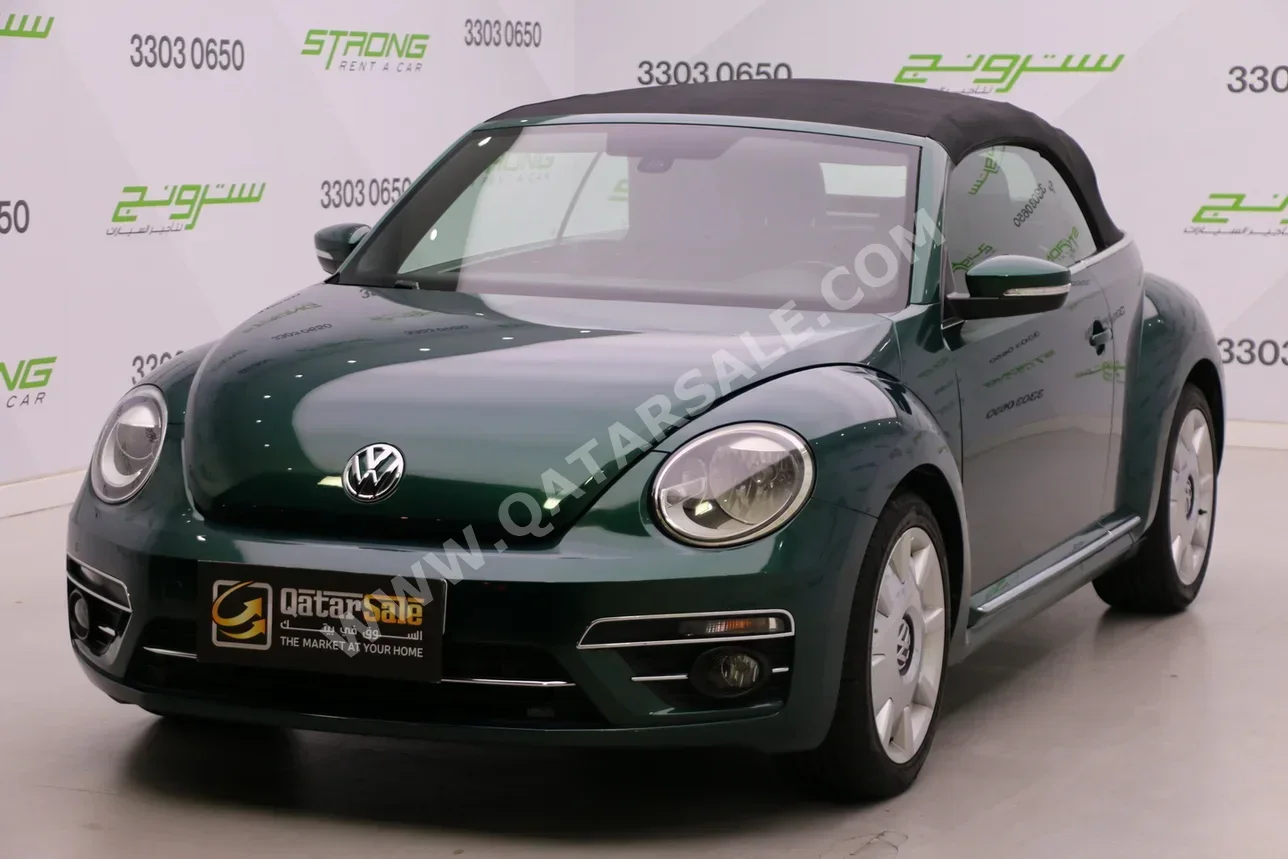 فوكس واغن بيتل توربو 2018 اوتوماتيك 41,000 كم 4 سلندر سحب امامي كشف أخضر