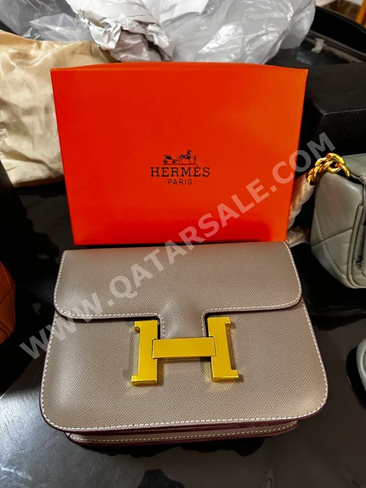 حقيبة توتي  - هيرميس  - كريم  - جلد صناعي  - نسائي