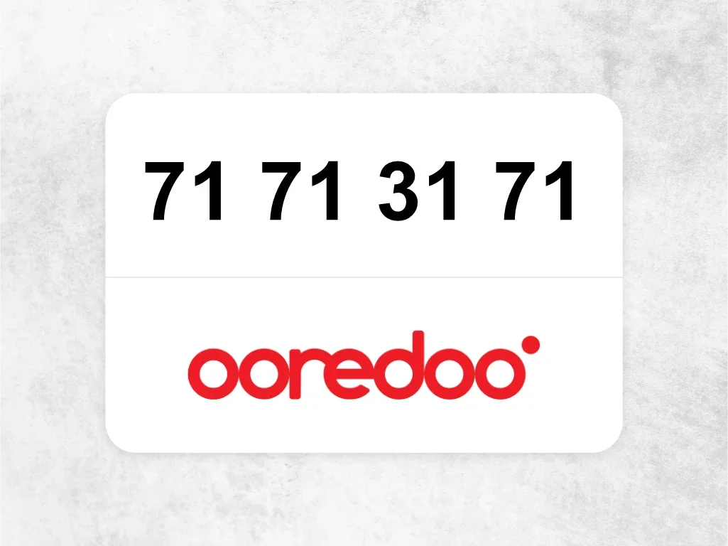 Ooredoo Mobile Phone  71 71 31 71