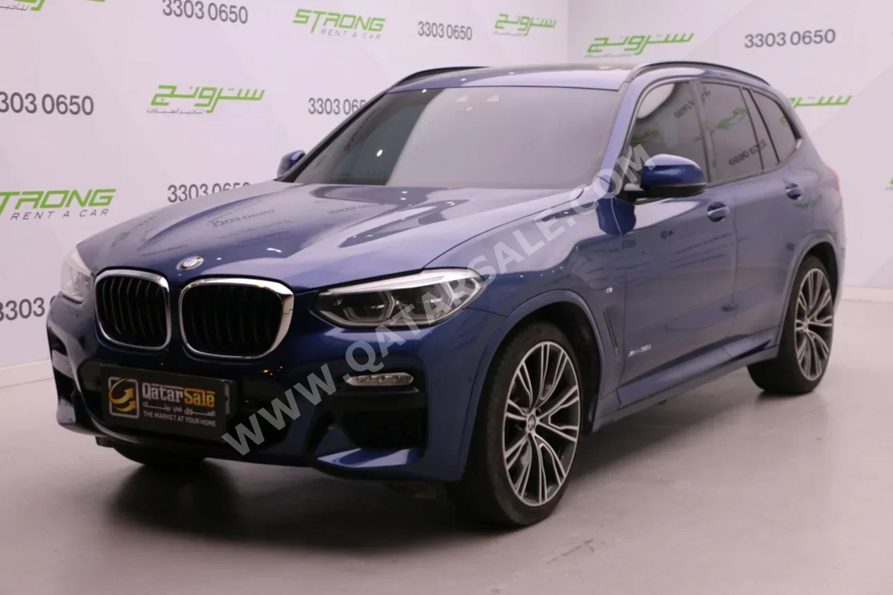 BMW  X-Series  X3 30i  2018  Automatic  141,000 Km  4 Cylinder  Four Wheel Drive (4WD)  SUV  Dark Blue
