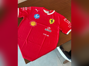 ملابس رجالي البوليستر \ تي شيرت متعدد الألوان الربيع / الصيف \ المقاس: لارج