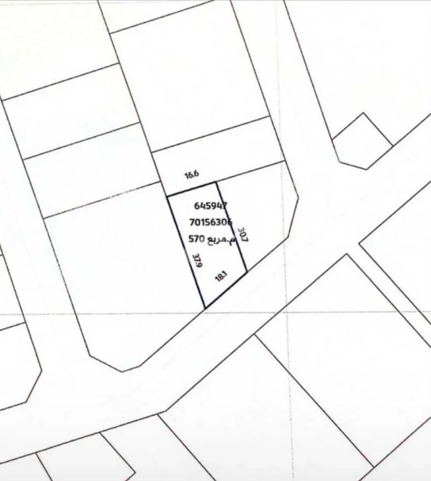 Lands For Sale in Al Daayen - Umm Qarn -Area Size 570 Square Meter