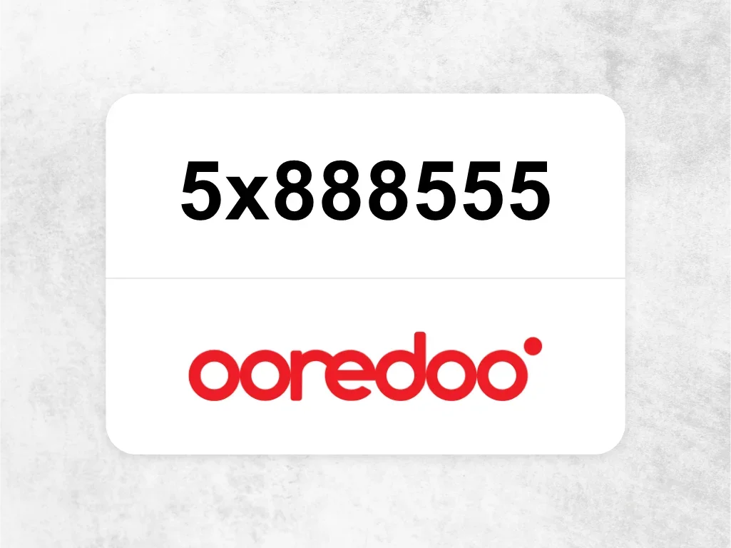 Ooredoo Mobile Phone  ‏5x888555