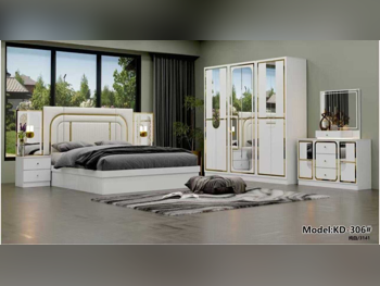 أطقم غرف نوم - لايف ستايل  - طقم مكون من 4 قطع  - اللون البيج