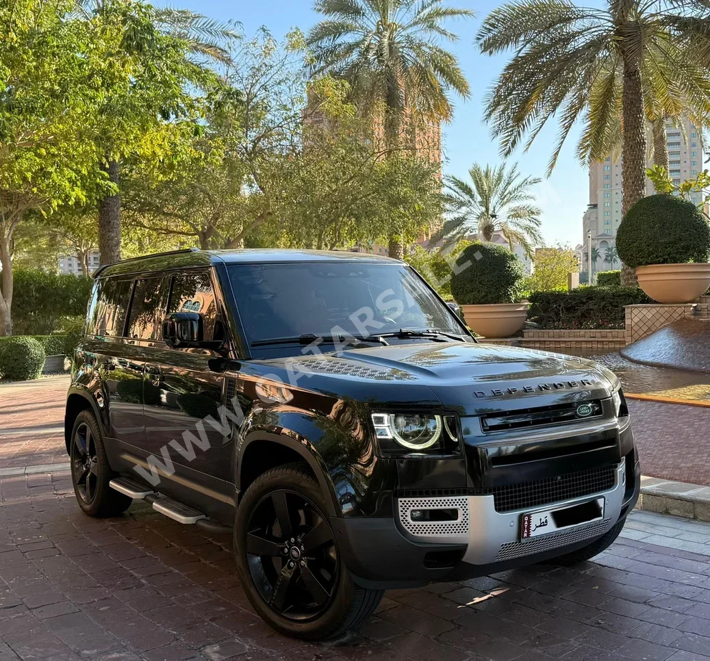 لاند روفر ديفيندر 110 اتش اس اي 2024 اوتوماتيك 72,000 كم 6 سلندر دفع رباعي اس يو في أسود تحت الضمان