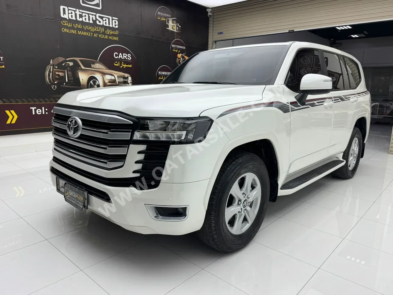 تويوتا لاند كروزر جي اكس ار توين توربو 2023 اوتوماتيك 0 كم 6 سلندر دفع رباعي اس يو في أبيض تحت الضمان