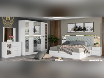 أطقم غرف نوم - لايف ستايل  - طقم مكون من 4 قطع  - أبيض