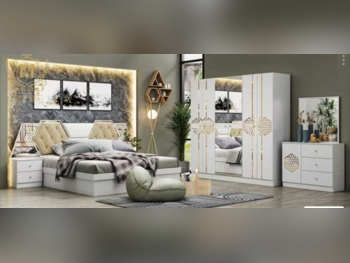 أطقم غرف نوم - لايف ستايل  - طقم مكون من 4 قطع  - أبيض