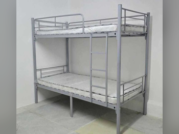 الأسّرة - لايف ستايل - مزدوج - اللون الرمادي - متضمنة المرتبة