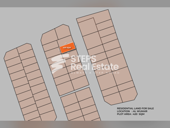 Lands For Sale  in Al Wakrah  - Al Wukair  -Area Size 420 Square Meter