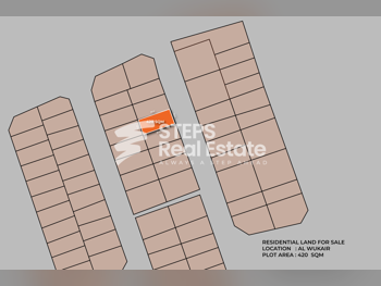 Lands For Sale  in Al Wakrah  - Al Wukair  -Area Size 420 Square Meter