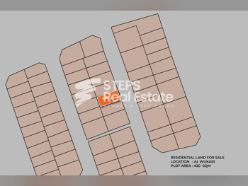Lands For Sale  in Al Wakrah  - Al Wukair  -Area Size 420 Square Meter
