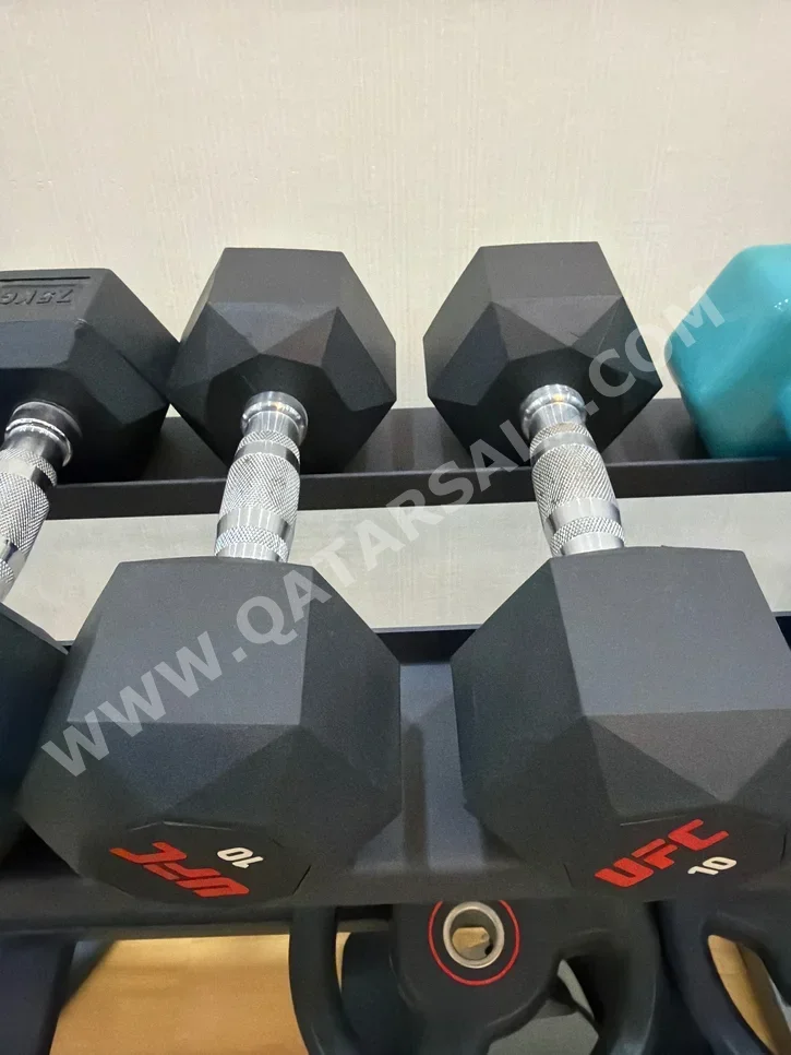 Weights - Fixed Dumbbells - Hex - Black