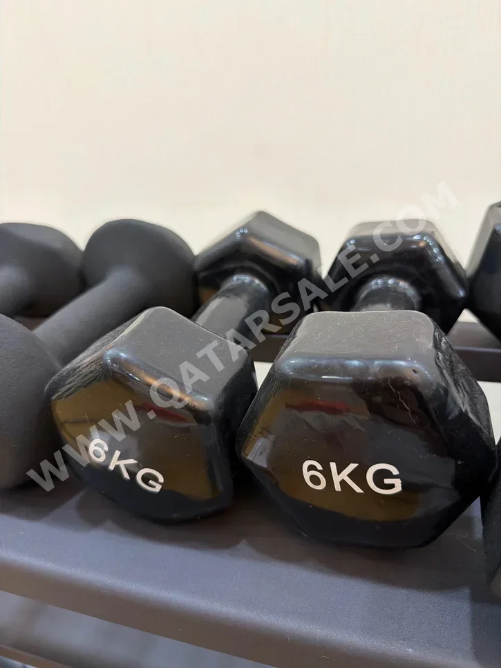 أثقال - الدامبل الثابتة - مسدس - أسود