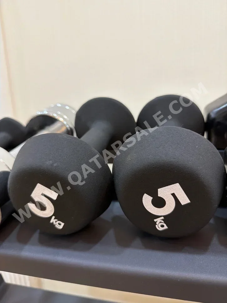 أثقال - الدامبل الثابتة - مستدير - أسود