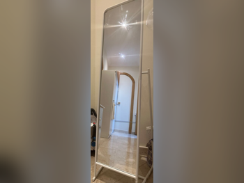 المرايا الطول الكامل مستطيل أبيض