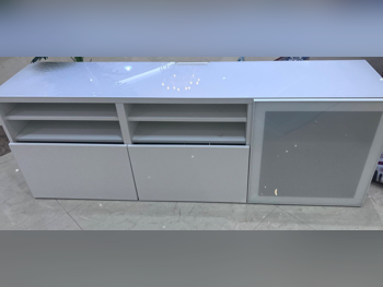 مكتبات و وحدات رفوف وحدة رفوف مع أبواب - ايكيا - أبيض