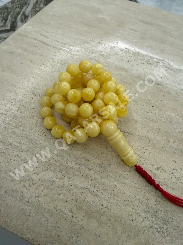 مسبحة كهرمان  أبيض لؤلؤي  قطر  البيضاوي / الدائرة  13 ملي  83 غرام