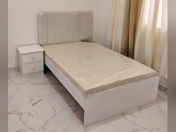 Beds - Single  - White  - Mattress Included  - With Bedside Table