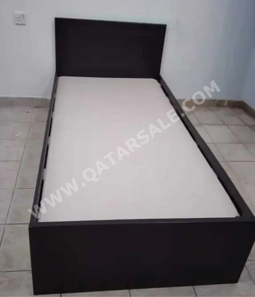 Beds - Single - Brown - Mattress Included