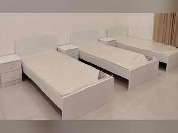 Beds - Single  - White  - Mattress Included  - With Bedside Table