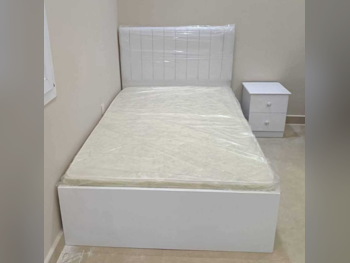 Beds - Single  - White  - Mattress Included  - With Bedside Table
