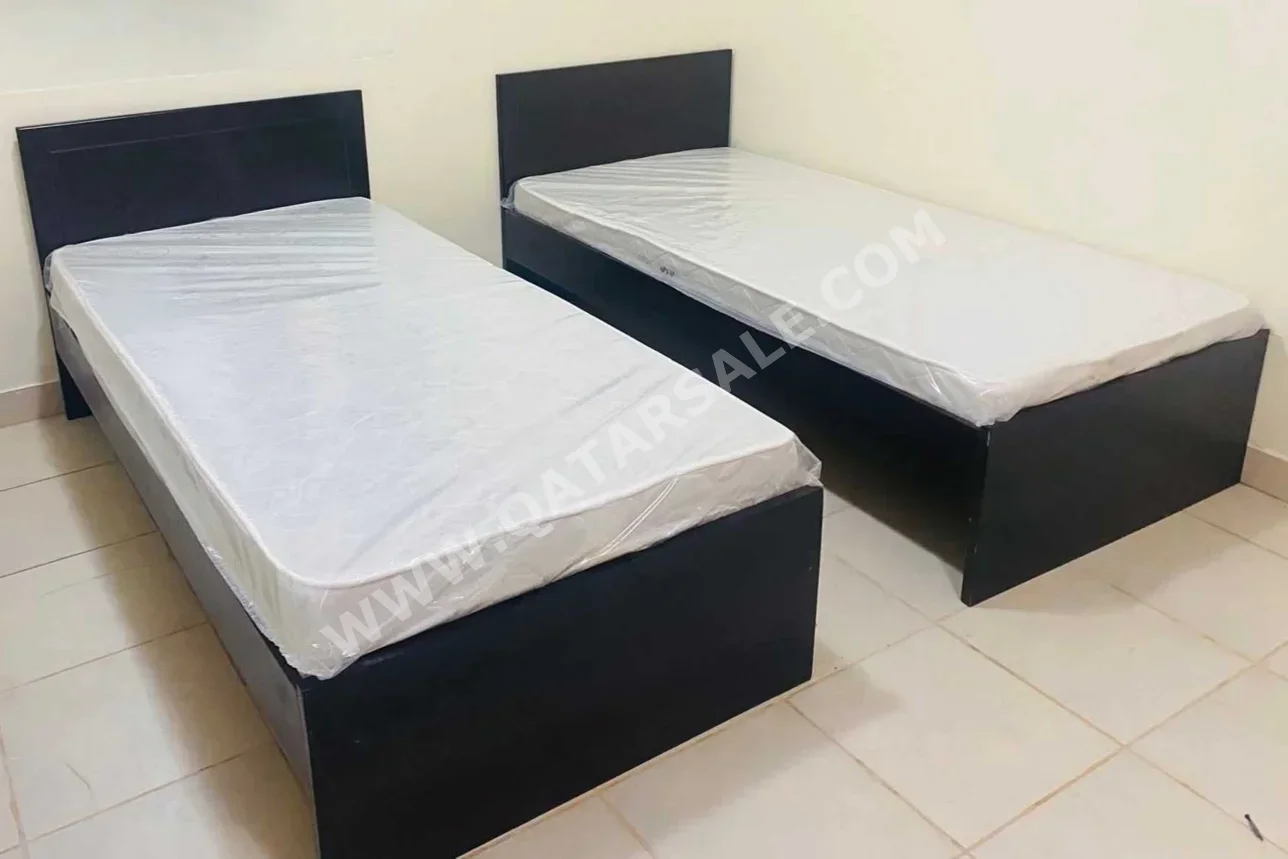 Beds - Single - Brown - Mattress Included
