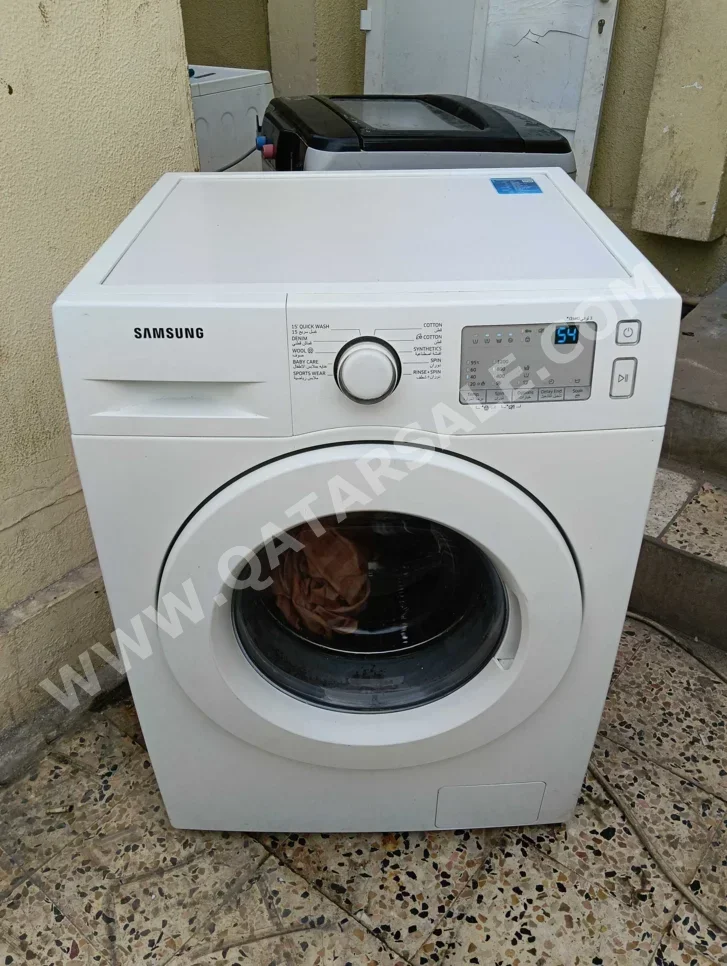 غسالة ملابس & الكل في واحد سامسونج \  غسالة تحميل أمامي  أبيض