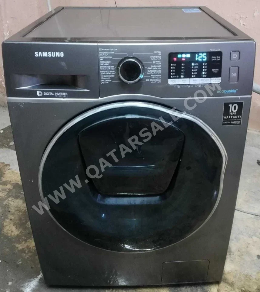 غسالة ملابس & الكل في واحد سامسونج \  غسالة تحميل أمامي  اللون الرمادي