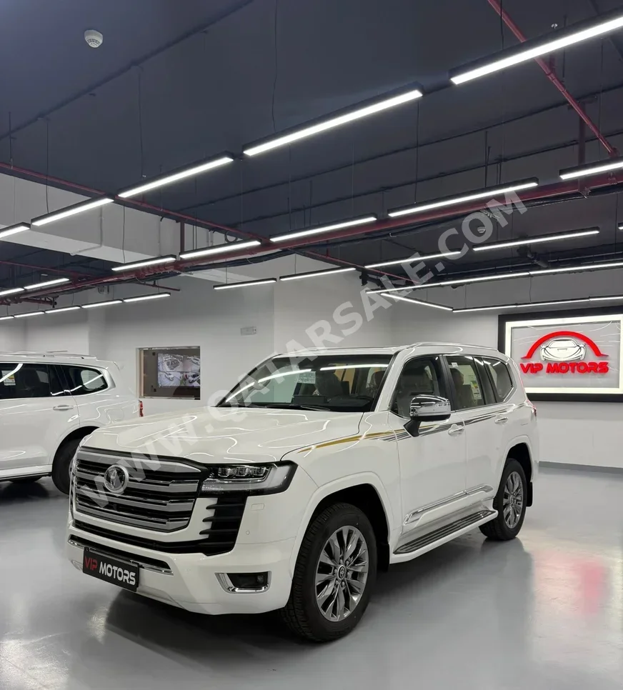 تويوتا  لاند كروزر  في اكس ار توين توربو  2026  اوتوماتيك  0 كم  6 سلندر  دفع رباعي  اس يو في  أبيض  تحت الضمان