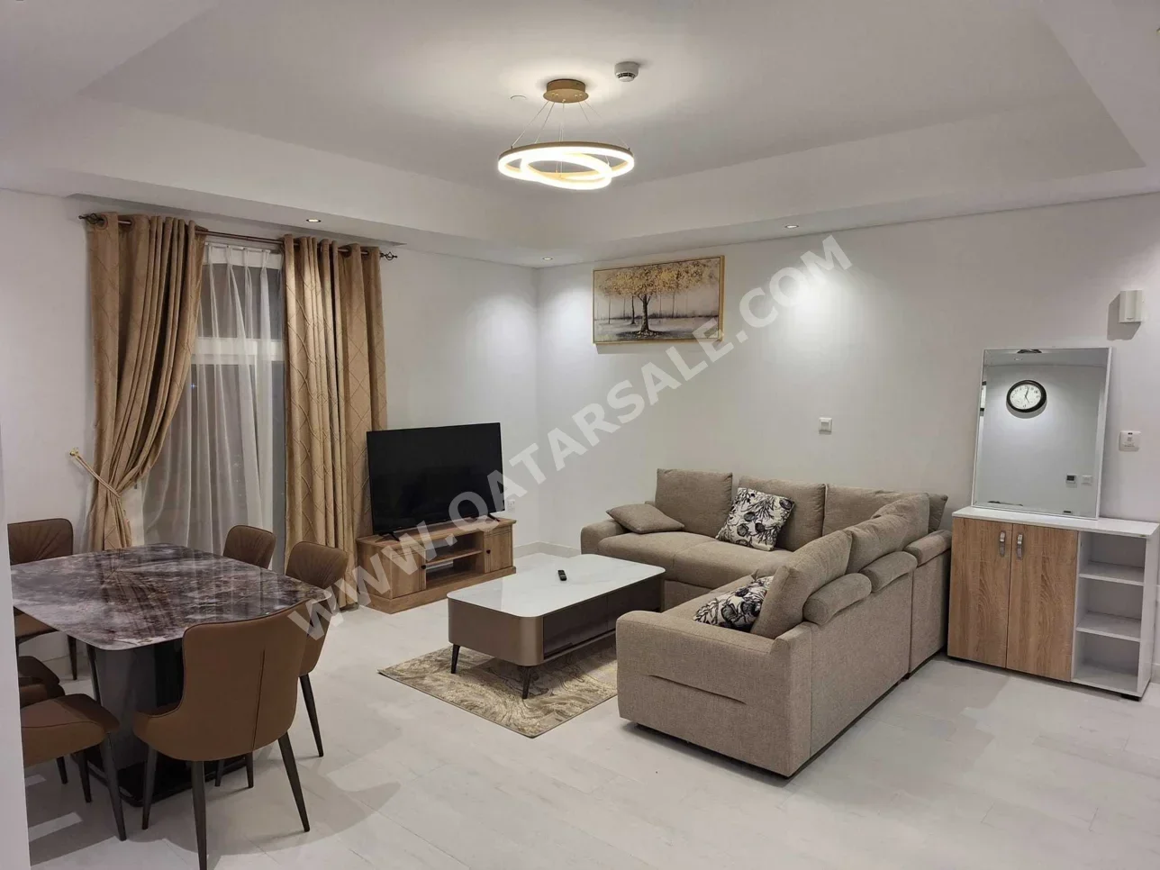 1 غرف نوم  شقة  للايجار  في لوسيل -  جبل ثعيلب  مفروشة بالكامل