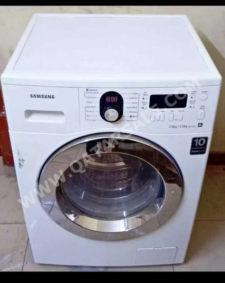 غسالة ملابس & الكل في واحد سامسونج \  غسالة تحميل أمامي  أبيض