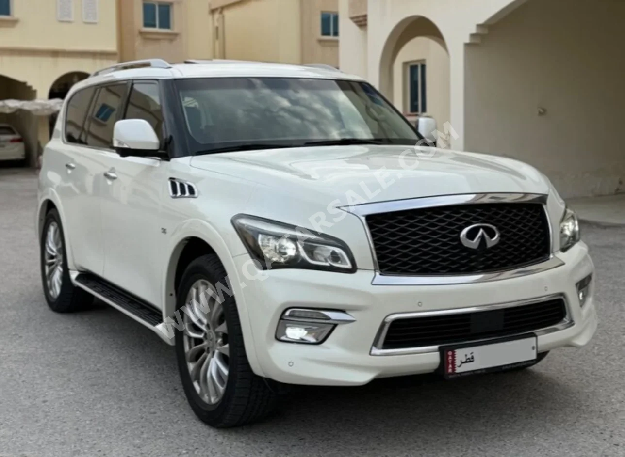 انفنيتي  كيو اكس  80  2016  اوتوماتيك  182,000 كم  8 سلندر  دفع رباعي  اس يو في  أبيض