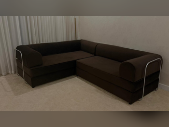 Sofas, Couches & Chairs L shape  - Velvet  - Brown  - Sofa Bed