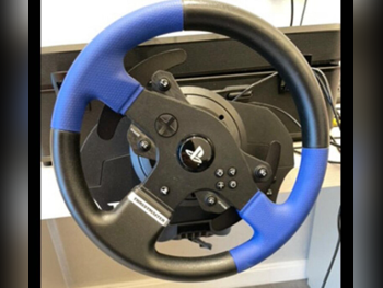 ملحقات اجهزة العاب الفيديو عجلة القيادة مع مغير السرع  - أزرق