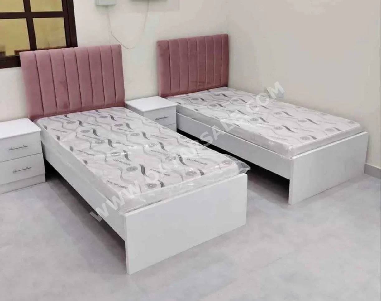 Beds - Lifestyle  - Single  - Pink  - Mattress Included  - With Bedside Table