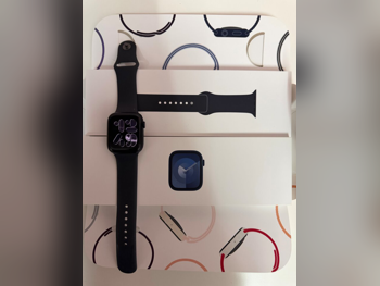 ساعات ذكية - ابل  Series 9  - متوافق مع أي او اس  - أسود  -- مقاوم المياه