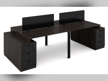 المكاتب ومكاتب الحاسوب - مكتب التقسيم  - ميرير للمفروشات  - أسود