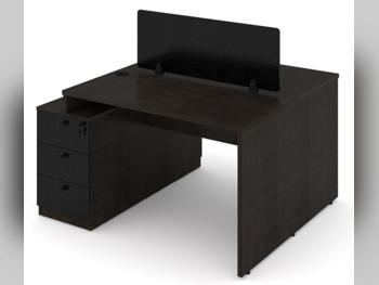 المكاتب ومكاتب الحاسوب - مكتب التقسيم  - ميرير للمفروشات  - أسود