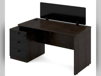 المكاتب ومكاتب الحاسوب - مكتب التقسيم  - ميرير للمفروشات  - أسود