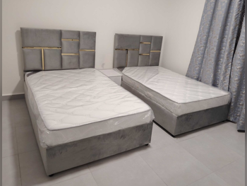 Beds - Single  - Gray  - Mattress Included